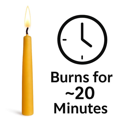 Kline Meditation Beeswax Candles — 20 Minutes of Relaxation, Made in USA (Refill)