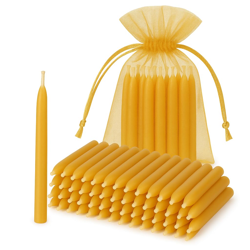 Kline Meditation Beeswax Candles — 20 Minutes of Relaxation, Made in USA (Refill)