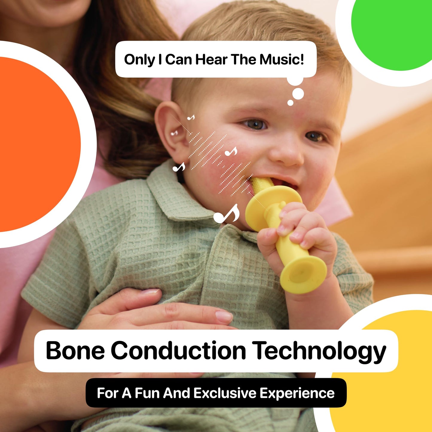 KLOUDYS Yellow Electric Toothbrush & Teether – 9–36 Months, BPA-Free