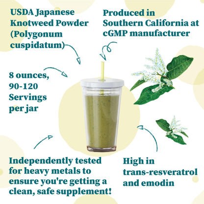 Nature Restore Japanese Knotweed Powder - 8 oz, Trans-Resveratrol, Non-GMO, Gluten Free | Polygonum Cuspidatum