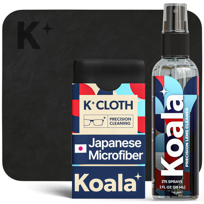 Koala Eyeglass Lens Cleaner Spray Kit - 2 Piece Set | Made in USA