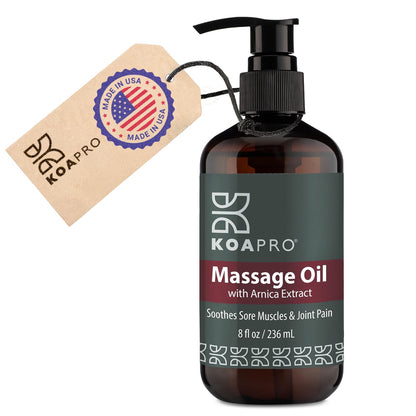 KOAPRO Arnica Massage Oil with Lavender – Pain Relief & Anti-Cellulite (8 oz)