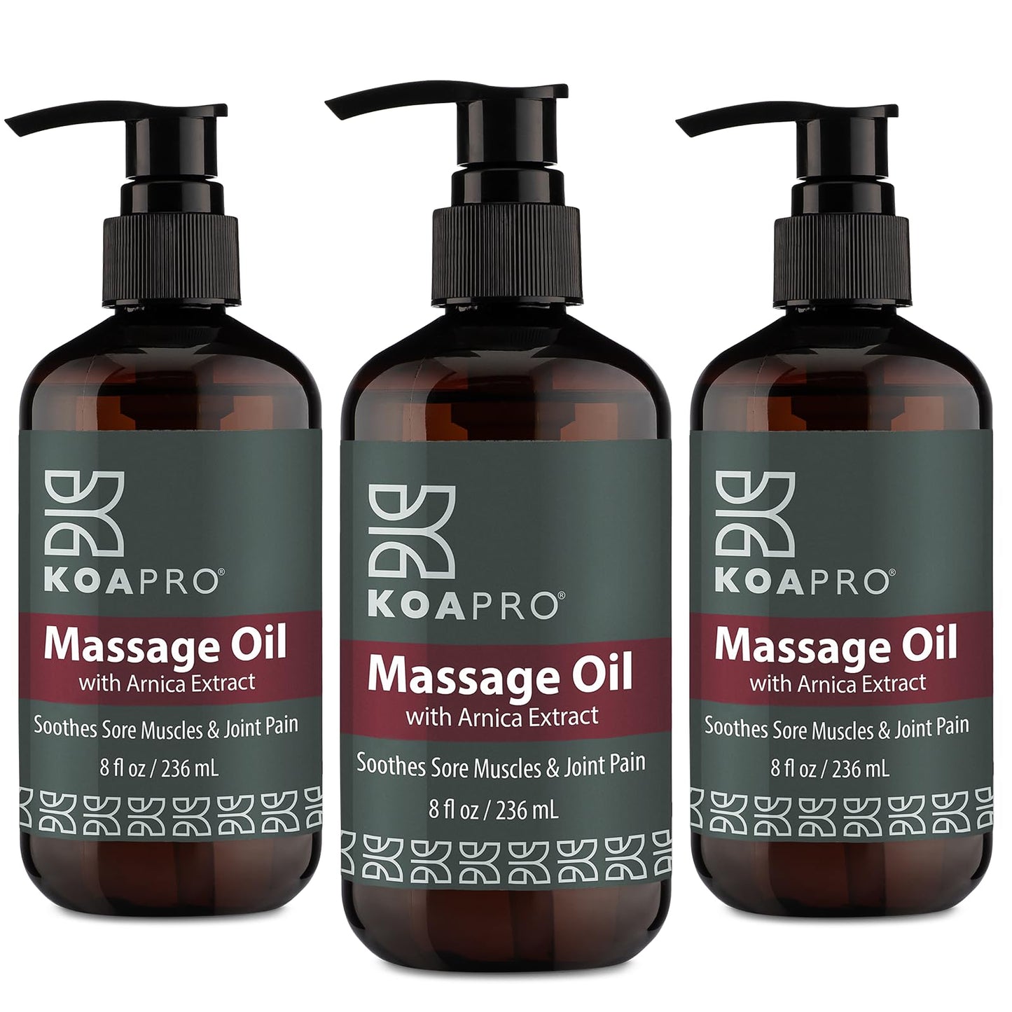 KOAPRO Arnica Sore Muscle Massage Oil – Post-Workout Relief, Anti-Cellulite & Deep Tissue Therapy (3 Pack)