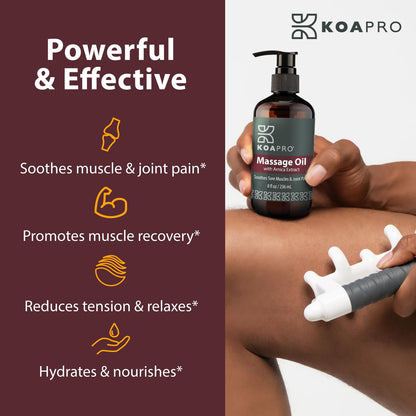 KOAPro Massage Oil 2-Pack – Lavender Arnica Oil for Pain Relief, 8 fl oz Each