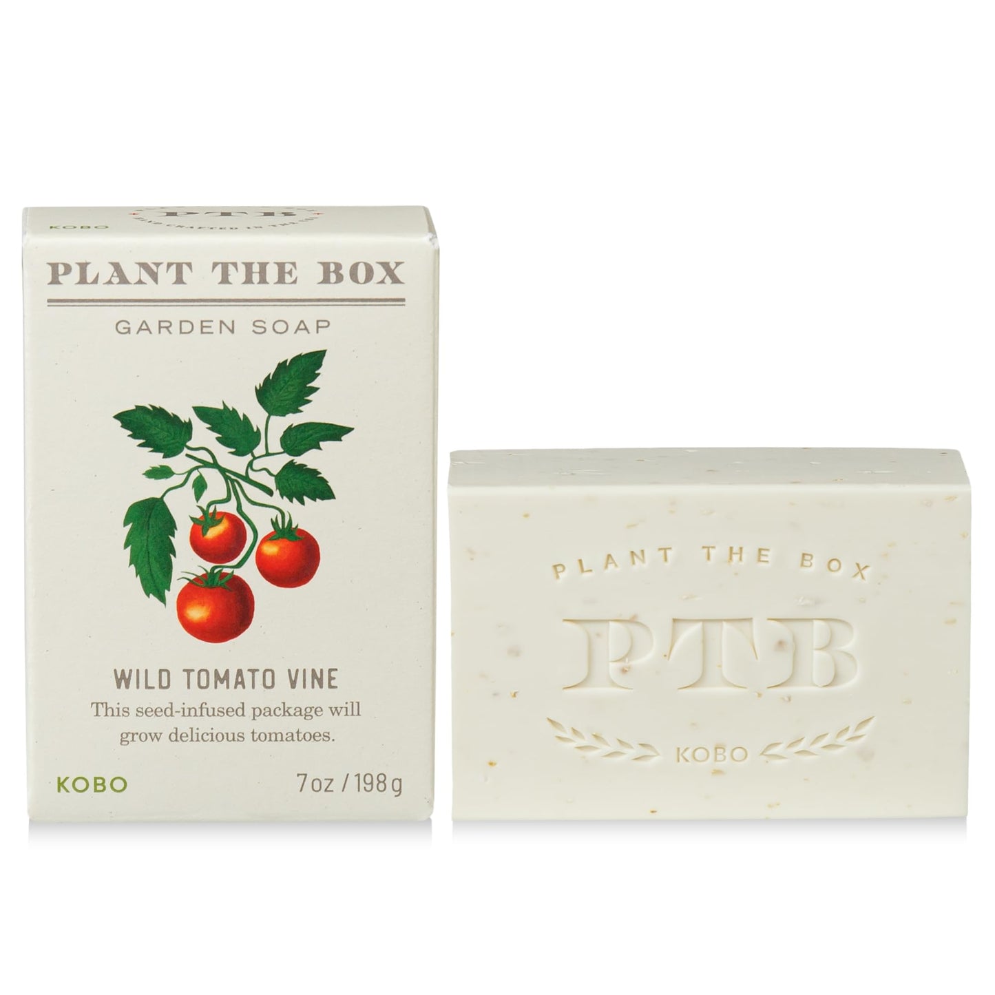 KOBO Plant the Box Wild Tomato Vine Bar Soap (7 oz) | Natural Soap