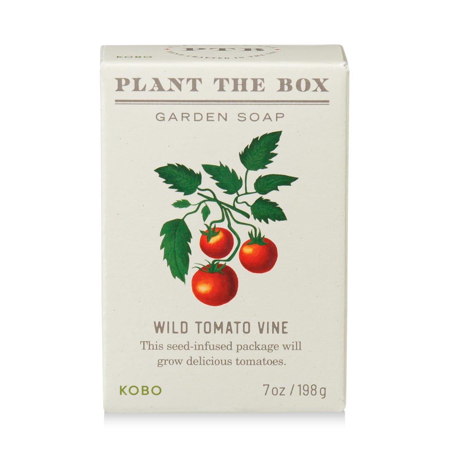 KOBO Plant the Box Wild Tomato Vine Bar Soap (7 oz) | Natural Soap