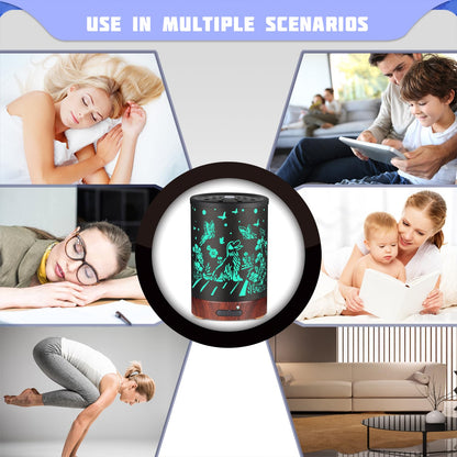 Essential Oils Diffuser | Aromatherapy Diffuser with 7-Color LED Lights | Auto-Off Humidifier