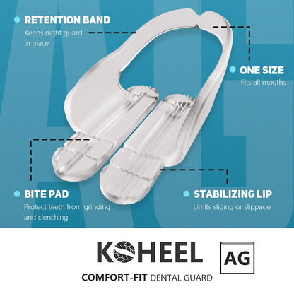 KOHEEL Adjustable Mouth Guard for Teeth Grinding and Clenching – Comfort-Fit Night Guard (12 Count)