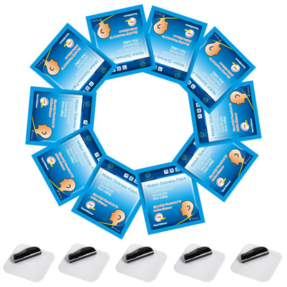 KONGDY 60-Count Motion Sickness Patches Behind Ear | Waterproof, Non-Drowsy for Kids & Adults