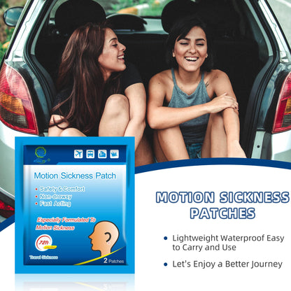 KONGDY 60-Count Motion Sickness Patches Behind Ear | Waterproof, Non-Drowsy for Kids & Adults