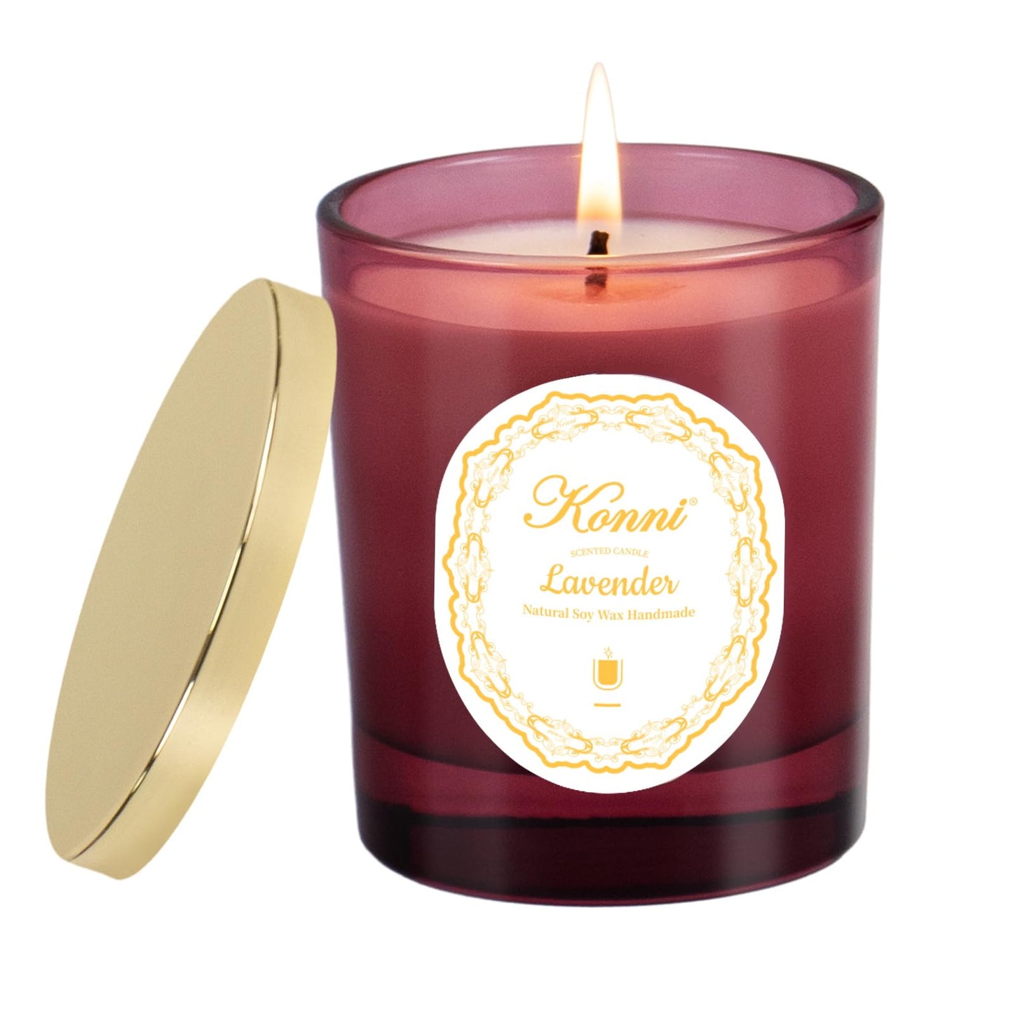 KONNI Lavender Scented Candles | 7.05oz Soy Wax Aromatherapy Candle