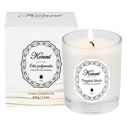 KONNI Scented Candles – 7.4oz Jar Soy Wax Candle, Aromatherapy, 40H Burn Time, Dappled Shade Gift