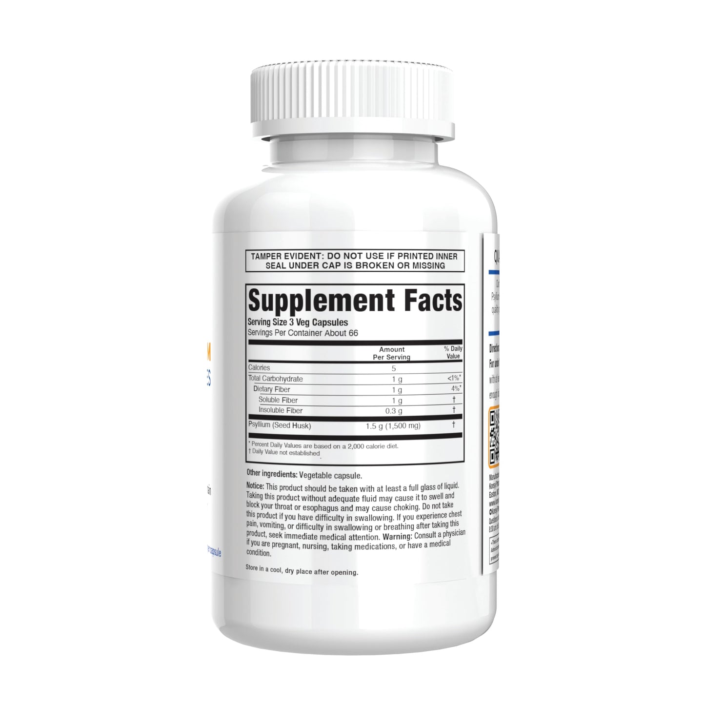 Konsyl Daily Psyllium Fiber Capsules – 1500mg Psyllium Husk per Serving | 200 Count Pack of 2