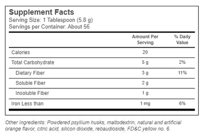 Konsyl Daily Psyllium Fiber Orange Sugar Free – Fiber Supplement