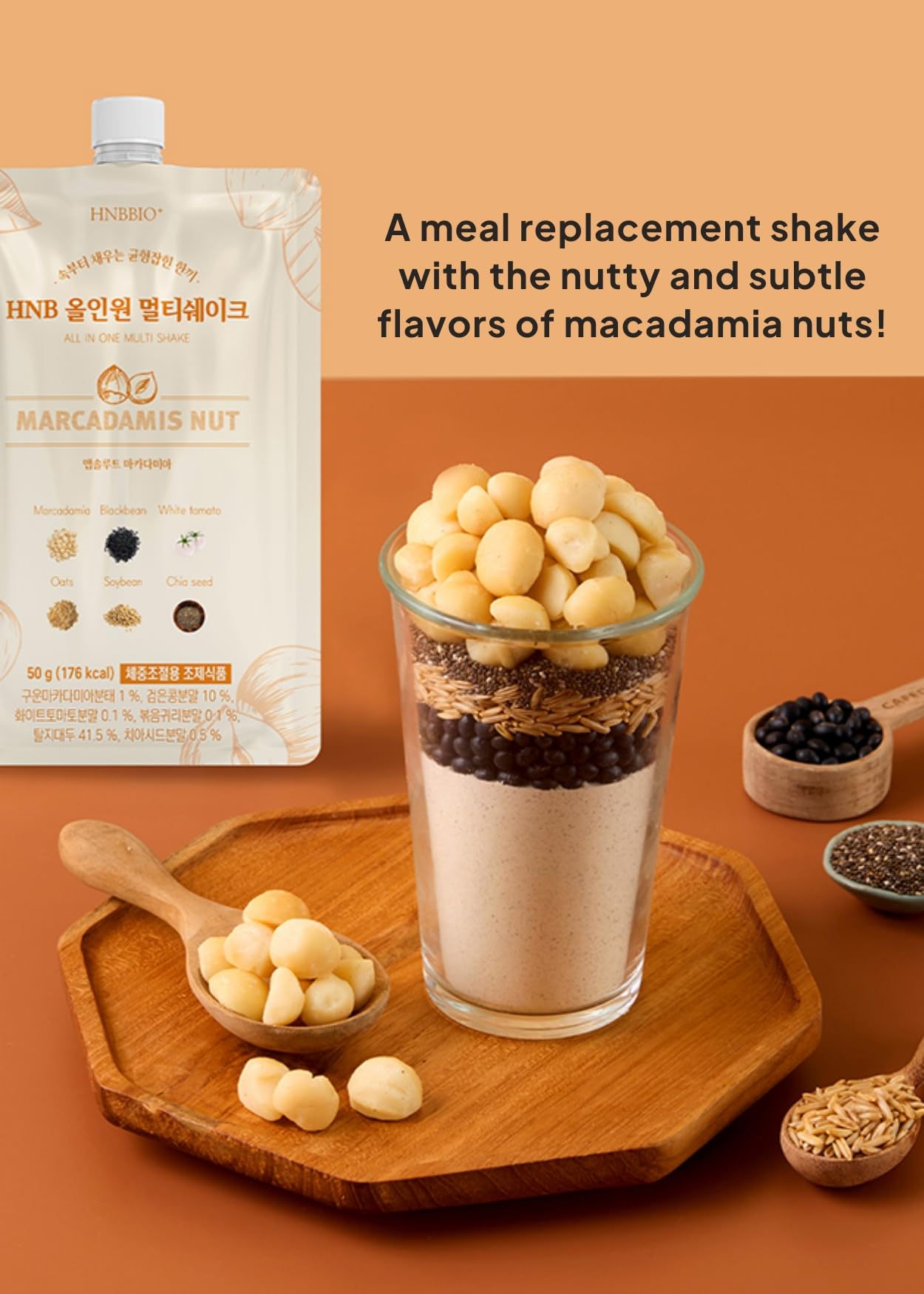 Korean Food All-In-One Multi Shake Macadamia Nut – 50g x7 Packs