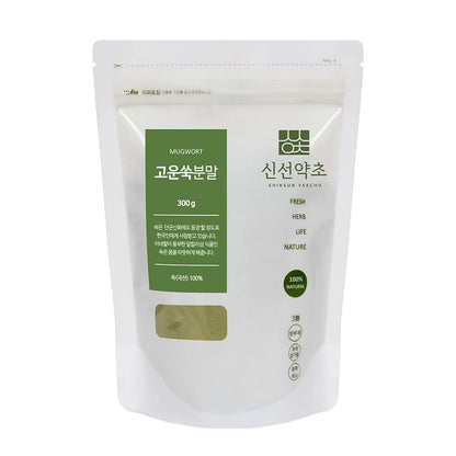 Korean Mugwort Powder 10.6 oz (300 g) | Fresh Boehmeria Herb, 쑥가루