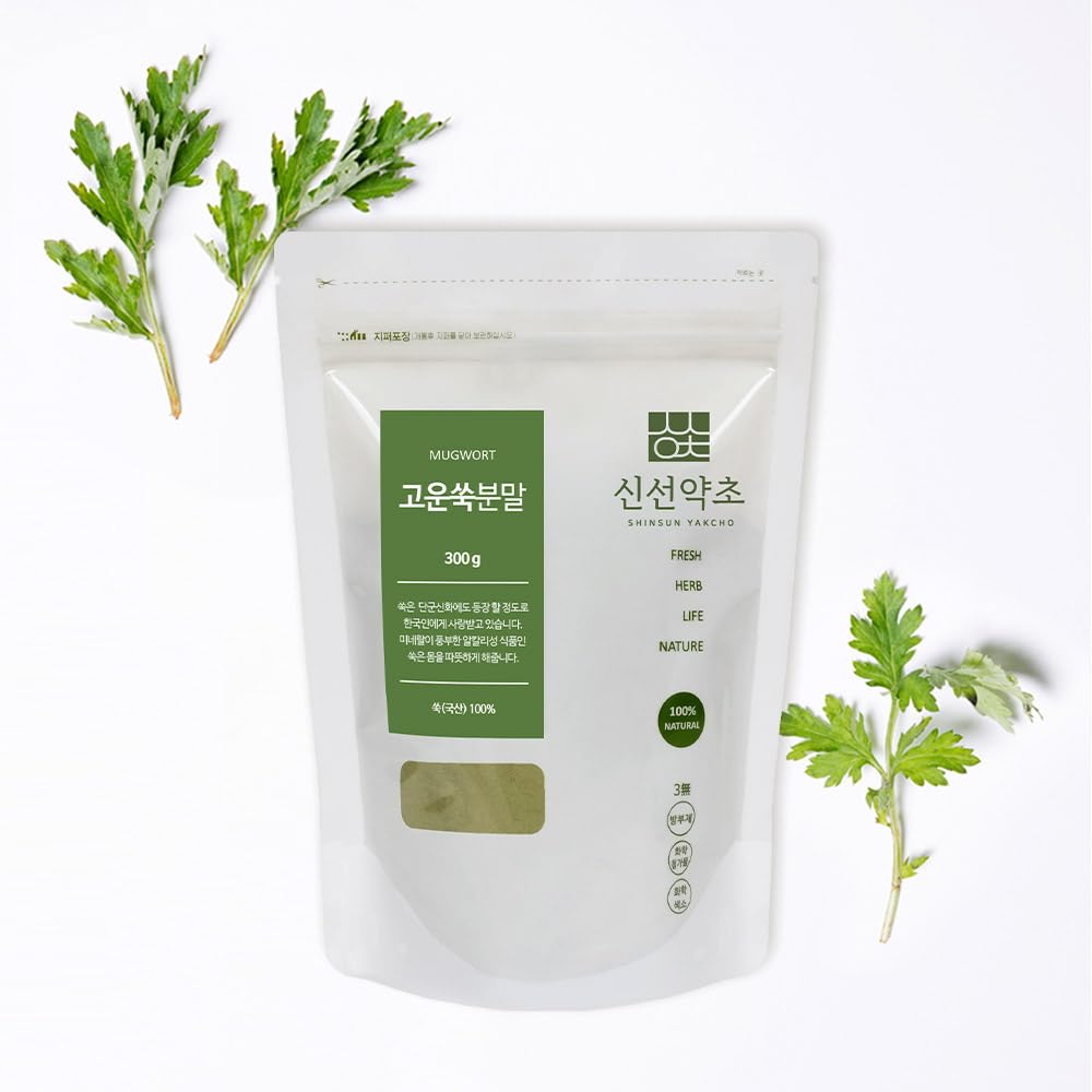 Korean Mugwort Powder 10.6 oz (300 g) | Fresh Boehmeria Herb, 쑥가루