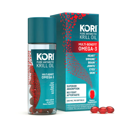 Kori Krill Oil Omega-3 Softgels 400 mg | EPA & DHA, 90 Softgels