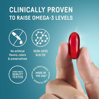 Kori Krill Oil Omega-3 Supplement | Antarctic Krill Oil with Superior Absorption | 1200mg Softgels | EPA & DHA