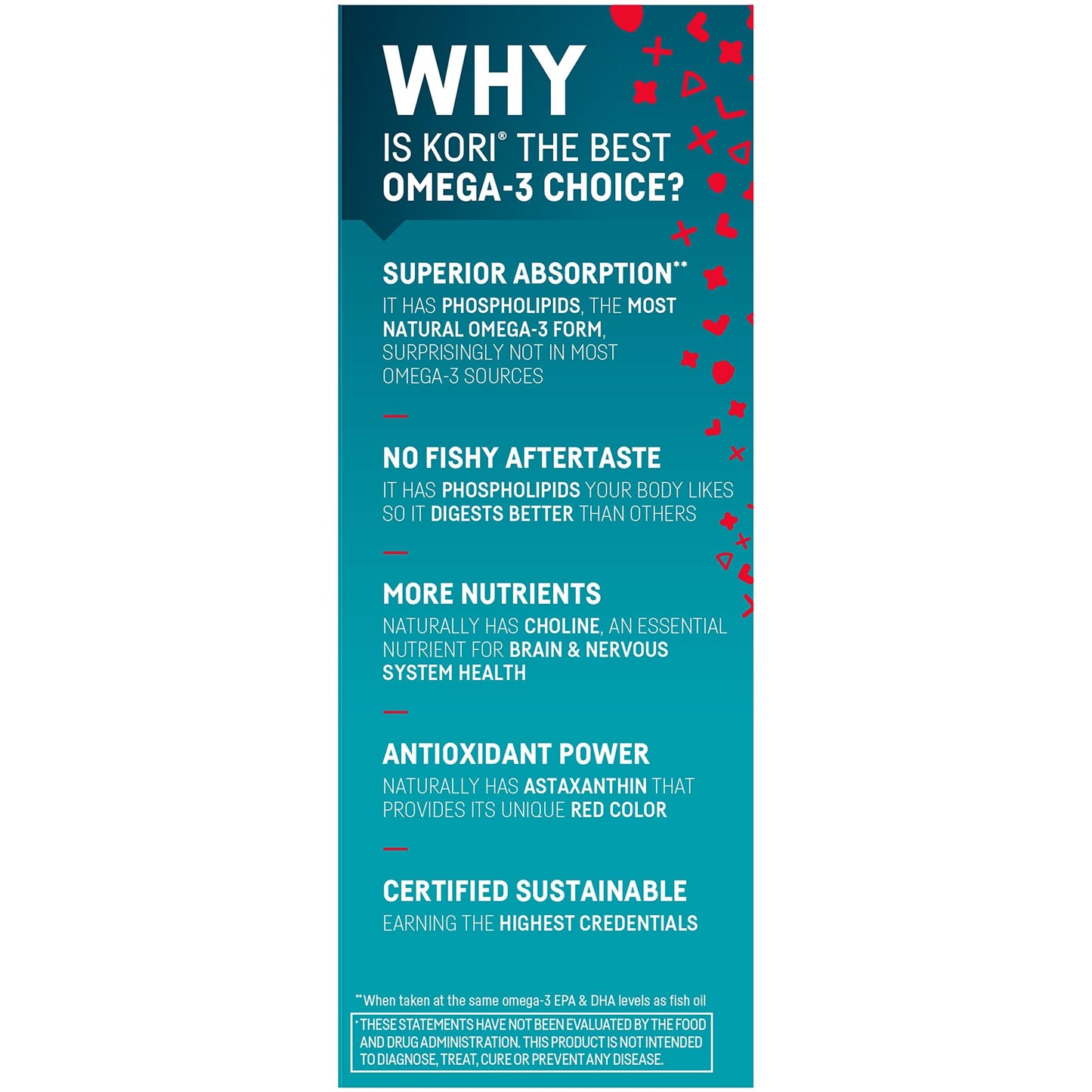Kori Krill Oil Omega-3 – Superior Absorption (600 mg), EPA & DHA, 60 Softgels