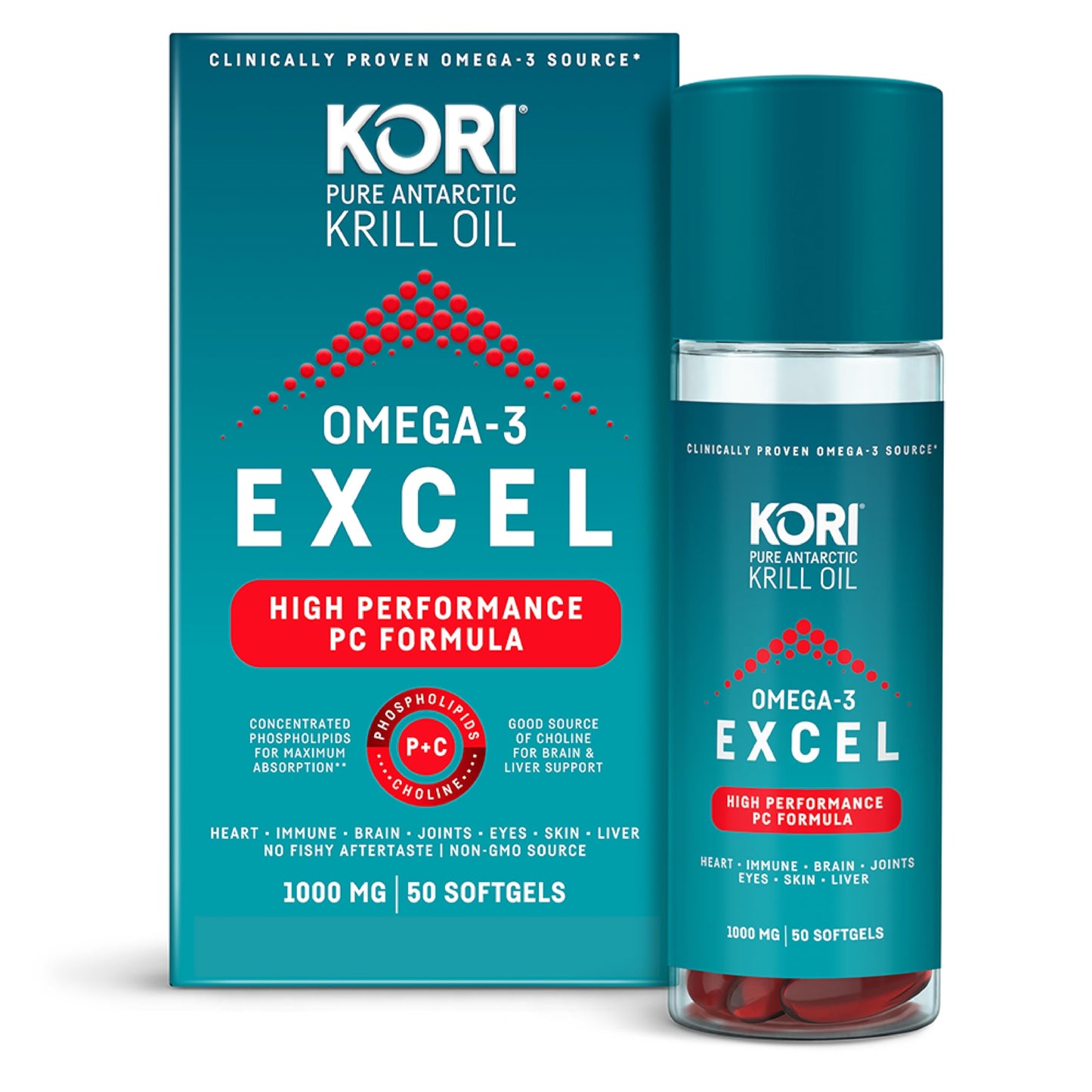 Kori Krill Omega 3 Excel Krill Oil 1000mg | High Absorption EPA & DHA