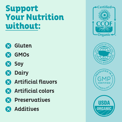 KOS Organic Spirulina Powder - USDA Organic, Non-Irradiated, 109 Servings, Vegan