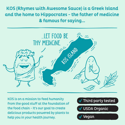 KOS Organic Spirulina Powder - USDA Organic, Non-Irradiated, 109 Servings, Vegan