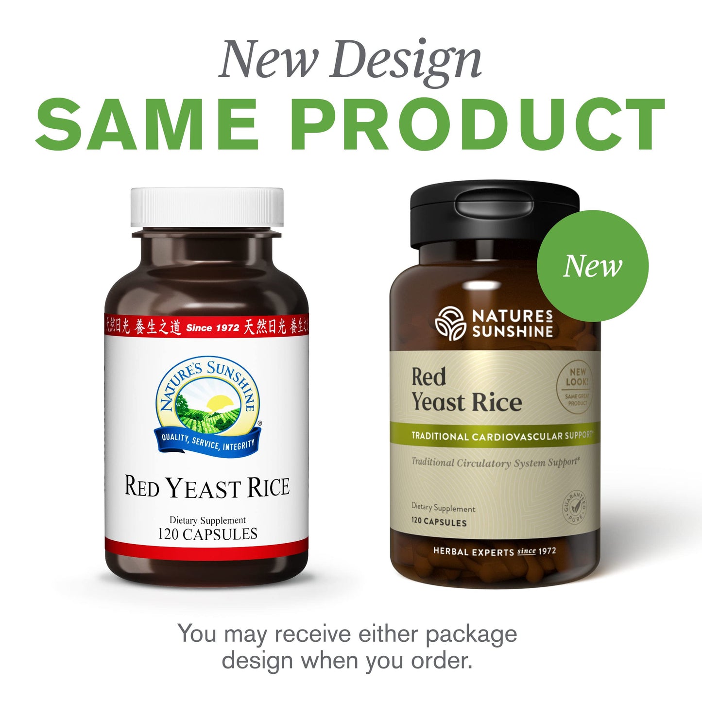 Nature's Sunshine Red Yeast Rice - 120 Capsules | Kosher | Supports Cholesterol & Circulation