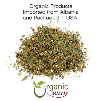 Organic Hawthorn Leaf & Flower Whole Tea (Crataegus monogyna) – European Wild-Harvest, Organic, Kosher & USDA Certified