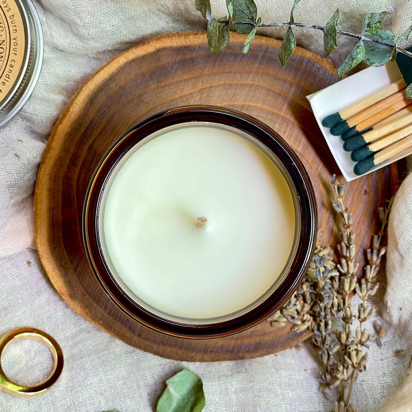 KOTKAS Lavender Eucalyptus Scented Candle – 8oz Natural Soy, Aromatherapy