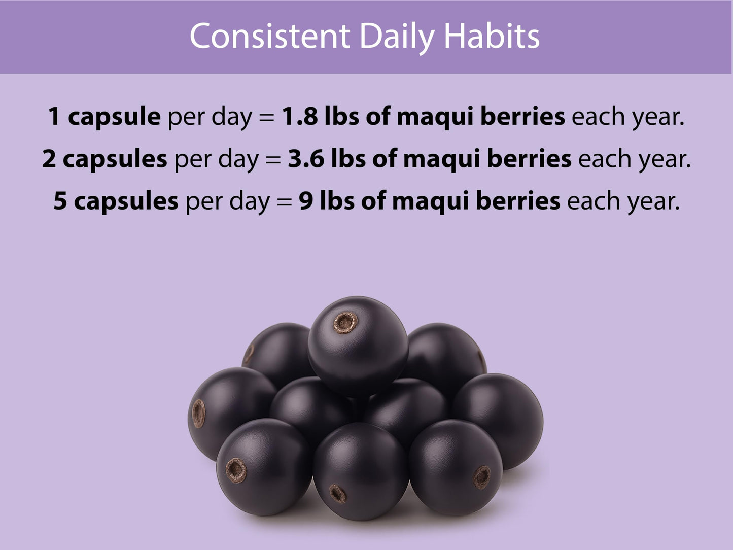 KOYAH Organic Maqui Berry Capsules – Freeze-Dried, 600 mg, 60 Capsules | Vegan, Gluten-Free, Non-GMO