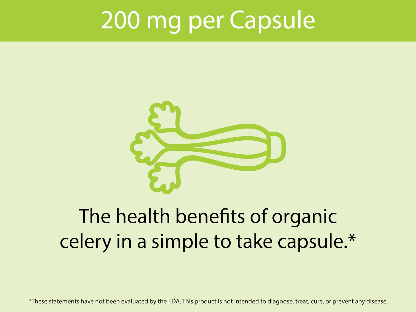 KOYAH Organic Celery Capsules – 200 mg Freeze-Dried Whole-Stalk Powder | 60 Vegan Capsules | USDA Organic