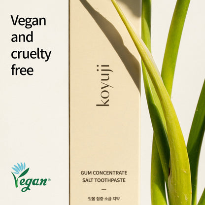 Koyuji Toothpaste - Natural, Fluoride Free, SLS Free, Foamless, Vegan Gum Health (4.23 Fl Oz Pack of 3) | Gum Care Salt