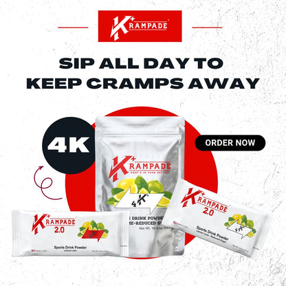 Krampade Electrolytes Powder – 4000 mg K+, Instant Cramp Relief & Hydration