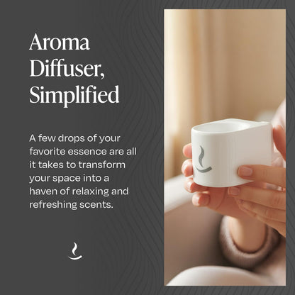 Kravo Porcelain Essential Oil Diffuser – Original White | Plug-in Aromatherapy Diffuser
