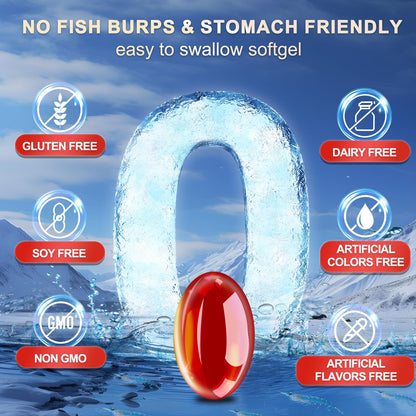 Krill Oil 1200 mg Omega-3 | High-Absorption EPA/DHA + Astaxanthin (60 Servings)