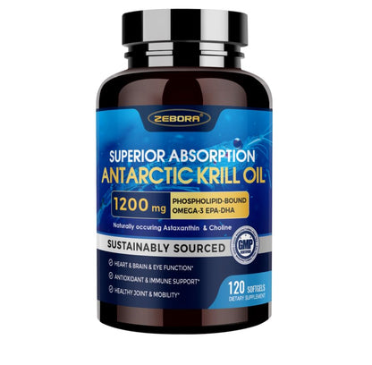 Krill Oil 1200 mg Omega-3 | High-Absorption EPA/DHA + Astaxanthin (60 Servings)