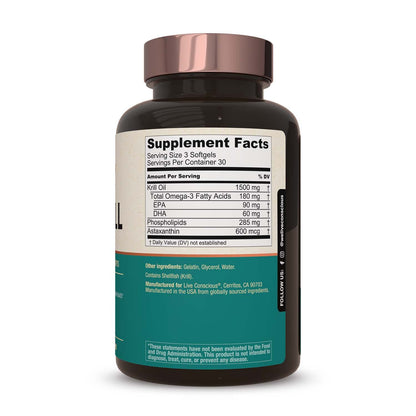 Live Conscious KrillWell: Sustainable Krill Oil for Joint & Cognitive Support