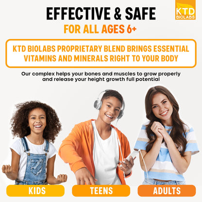 KTD BIOLABS Height Growth Maximizer – Made in USA | Natural Height Pills