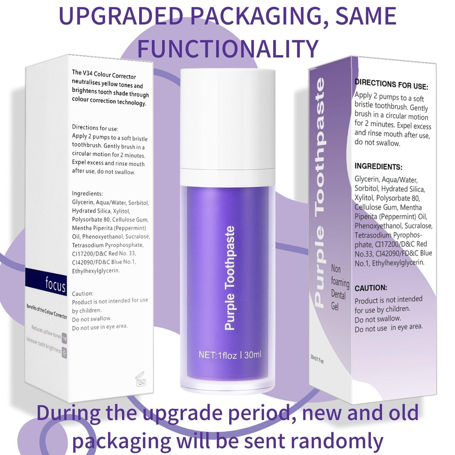 Ktintar Purple Toothpaste for Teeth Whitening – Colour Corrector, Stain Removal, 1 Fl Oz