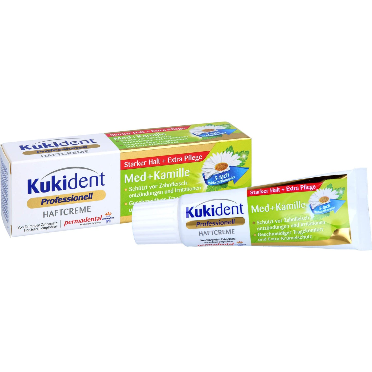 Kukident Extra Strong Denture Adhesive Cream with Camomile Extract 1.41 oz