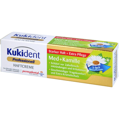 Kukident Extra Strong Denture Adhesive Cream with Camomile Extract 1.41 oz