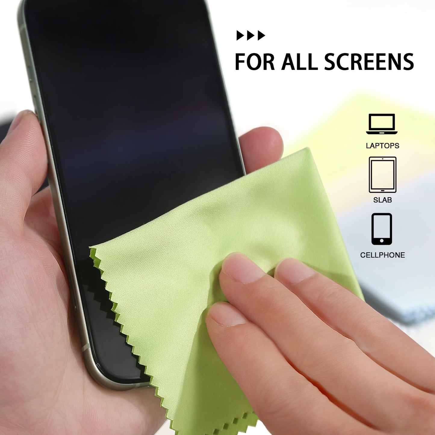 Kukifun 12 Pack Microfiber Cleaning Cloths – Premium Eyeglasses & Screen Cleaning Cloths (6 x 7 in)
