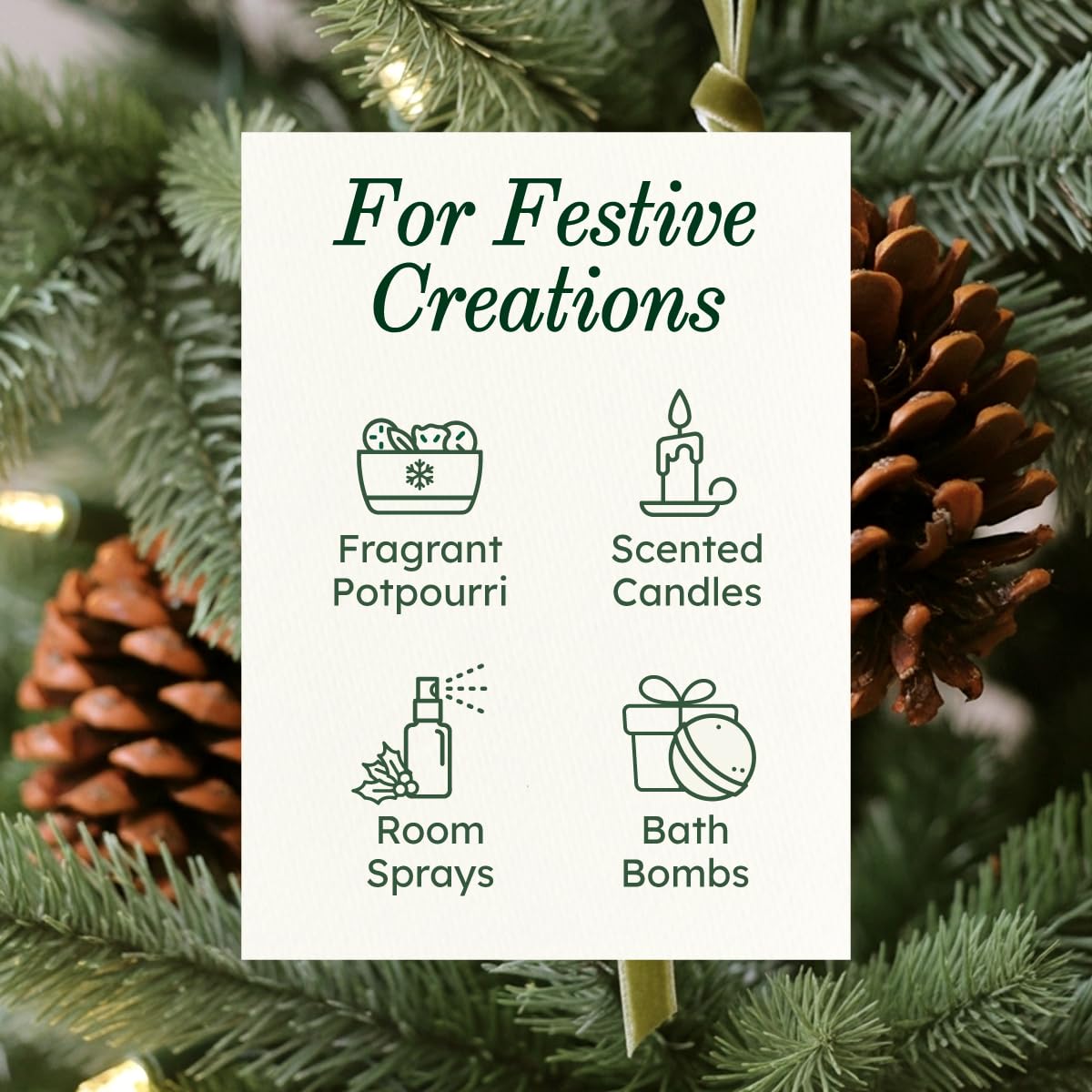 Kukka Christmas Tree Essential Oil Blend - 2 oz | Spearmint, Cedarwood, Pine Needle