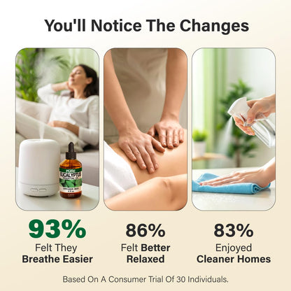 KUKKA Eucalyptus Essential Oil 4 oz | Diffuser, Hair & Skin Care, Aromatherapy & DIY Soap