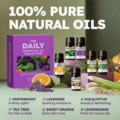 KUKKA Essential Oils Set | Premium Diffuser Oils for Aromatherapy & DIY