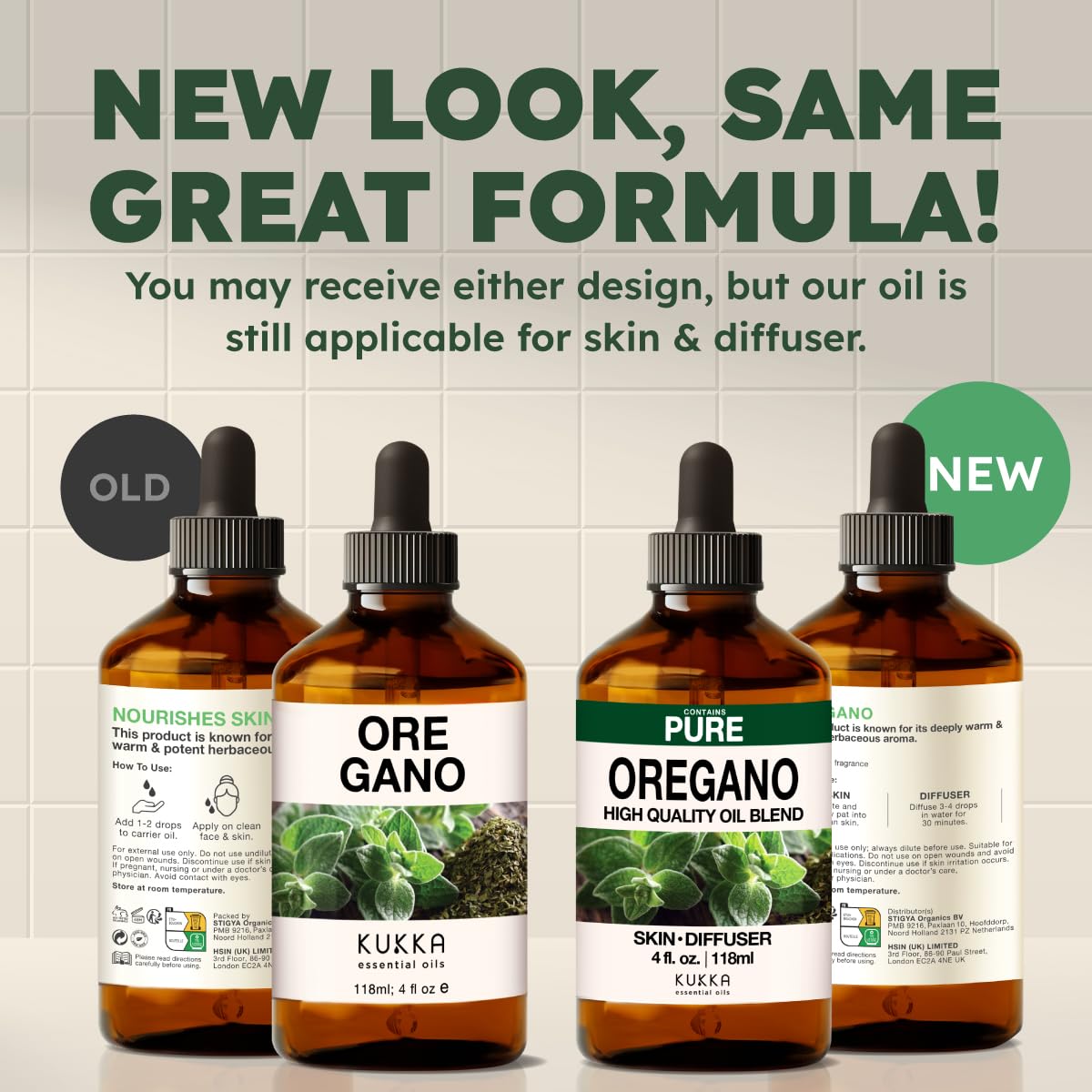 KUKKA Oregano Essential Oils - 4 Fl Oz | Hair & Skin Care, Diffuser, Aromatherapy & DIY Soap Making