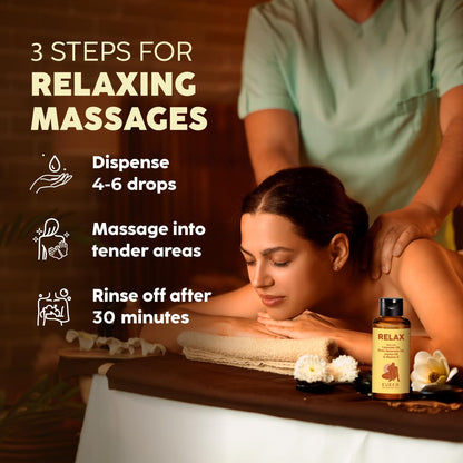 KUKKA Relax Massage Oil – 3.4 Fl Oz | Non-Greasy for Deep Relaxation, Massage Therapy