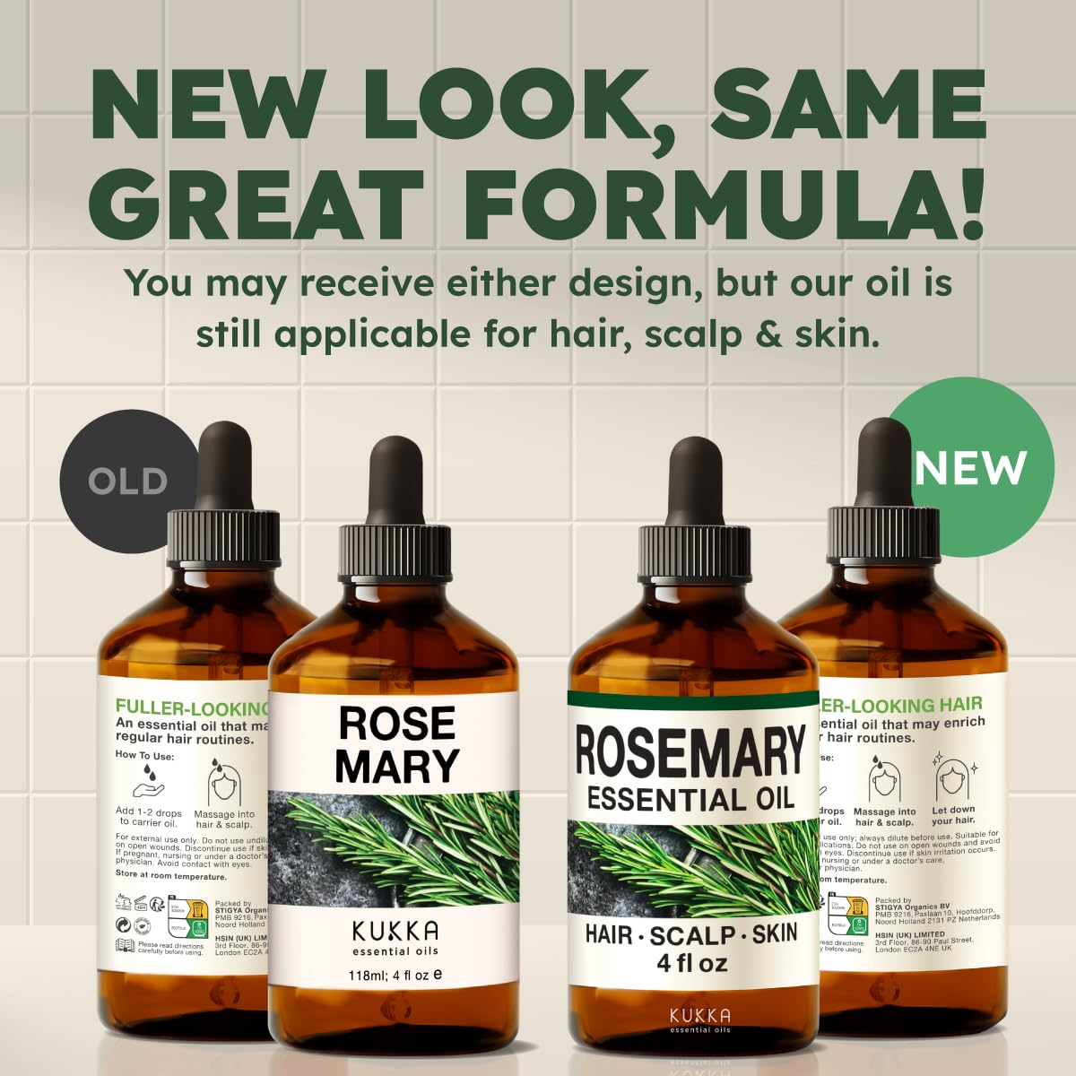 KUKKA Rosemary Essential Oils 4oz | Hair, Skin, Diffuser & DIY Soap