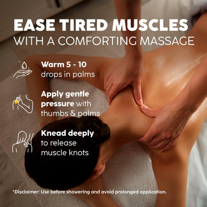 KUKKA Sore Massage Oil - 3.4 Fl Oz for Deep Relaxation, Non-Greasy